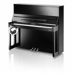 W. Hoffmann Vision V8 Upright Piano in Polished Ebony with Chrome Fittings with Vario Duet Silent System
