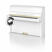 W. Hoffmann Vision V2 Upright Piano in Polished White with Vario Duet Silent System
