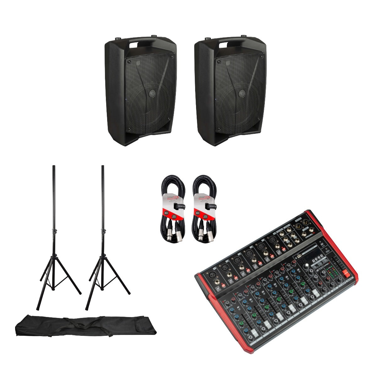 Proel V10PRO 10" Active PA System with Mixer - Ideal for Small Events & Keyboard Setups