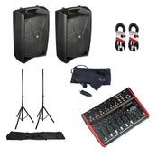 Proel V12PRO 12" Active PA System with Mixer & Wireless Headset Microphone - Ideal for Fitness & Events
