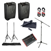 Proel V12PRO 12" Active PA System with Mixer & Wireless Handheld Microphone - Ideal for Small Bands & Events