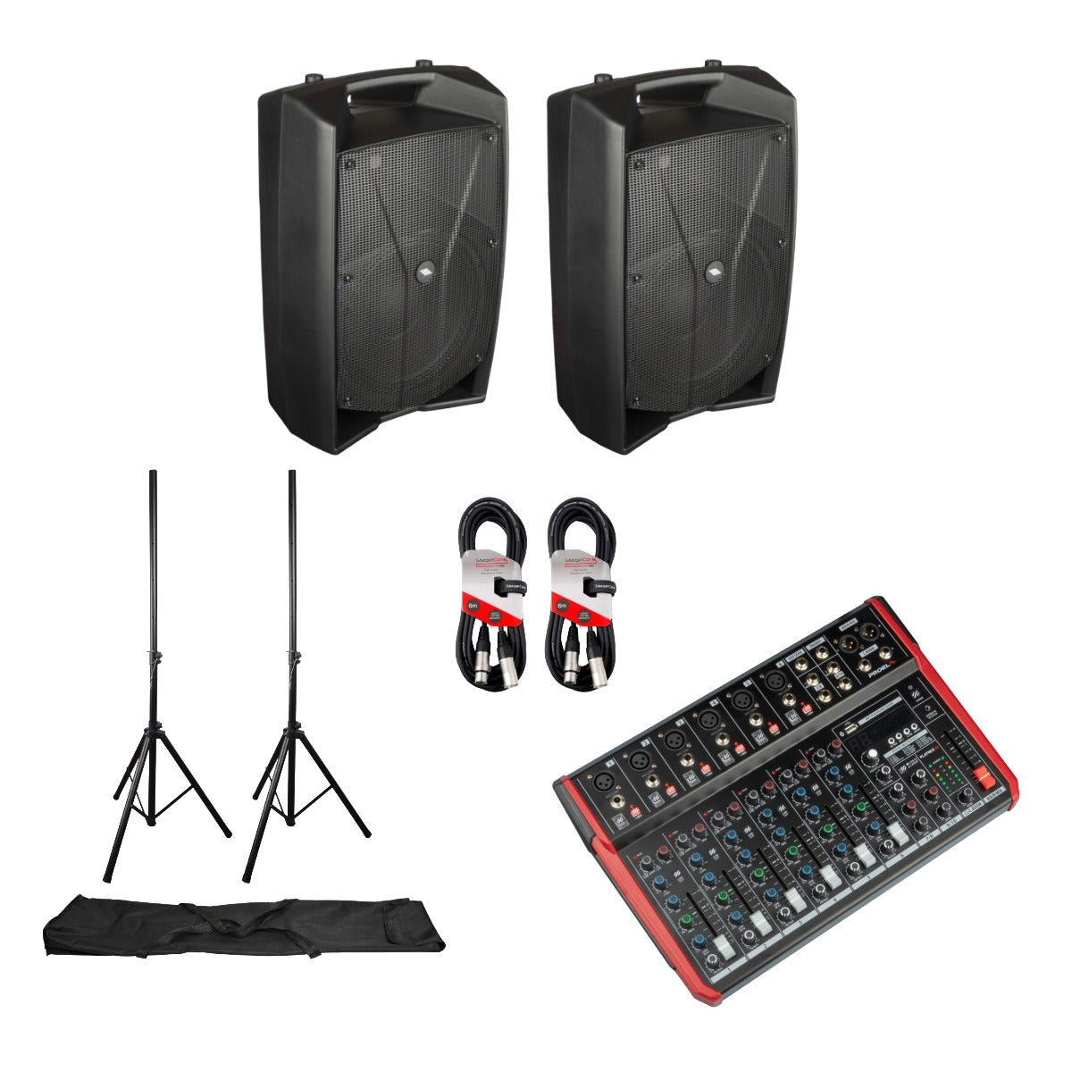 Proel V12PRO 12" Active PA System with Mixer - Ideal for Small Events & Keyboard Setups