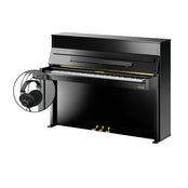 W. Hoffmann Vision V2 Upright Piano in Polished Ebony with Vario Duet Silent System