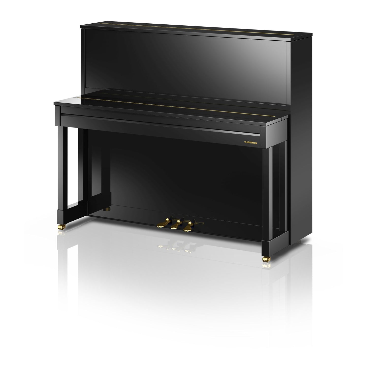 W. Hoffmann Vision V6 Upright Piano in Polished Ebony with Vario Duet Silent System