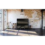 W. Hoffmann Vision V8 Upright Piano in Polished Ebony with Vario Duet Silent System