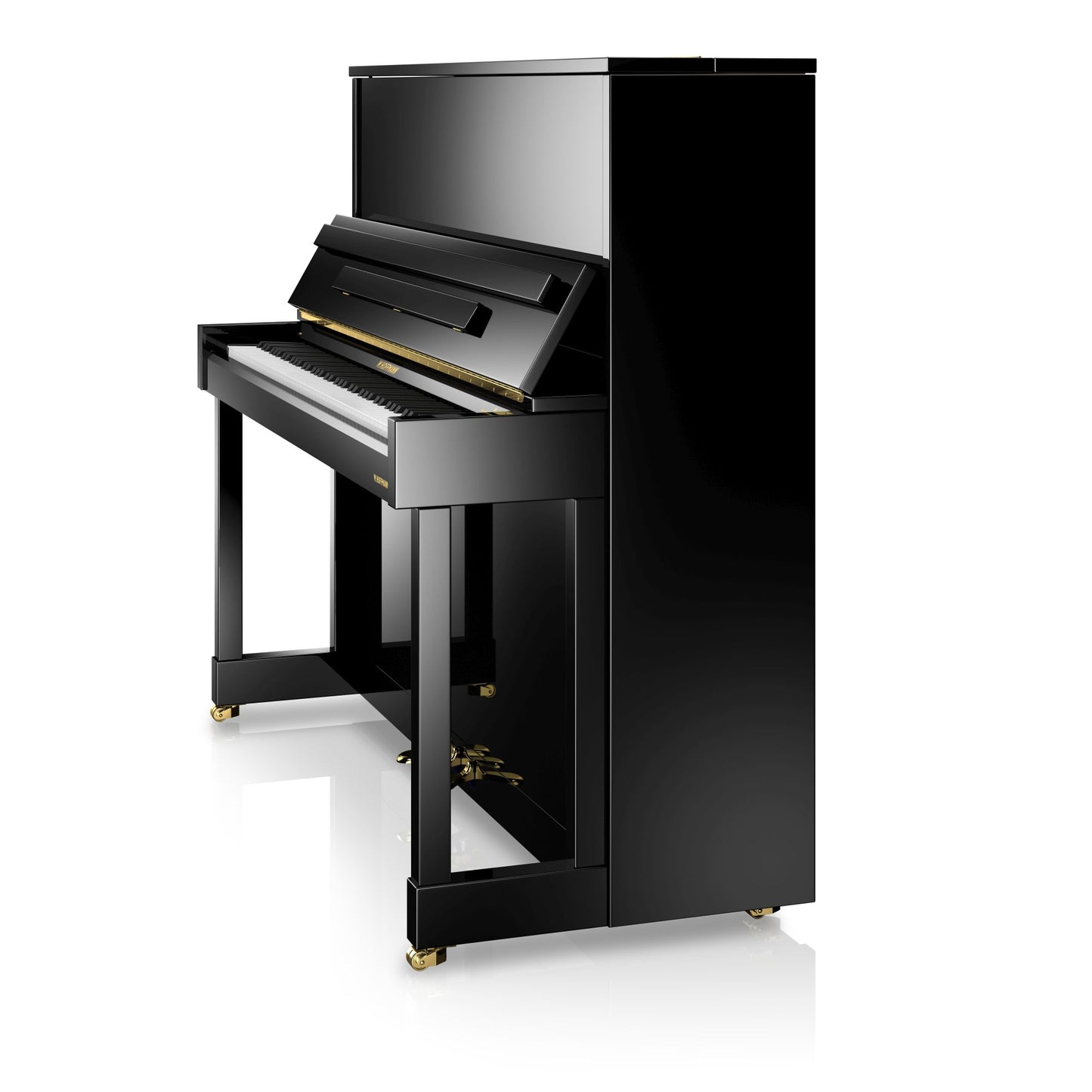 W. Hoffmann Vision V8 Upright Piano in Polished Ebony with Vario Duet Silent System