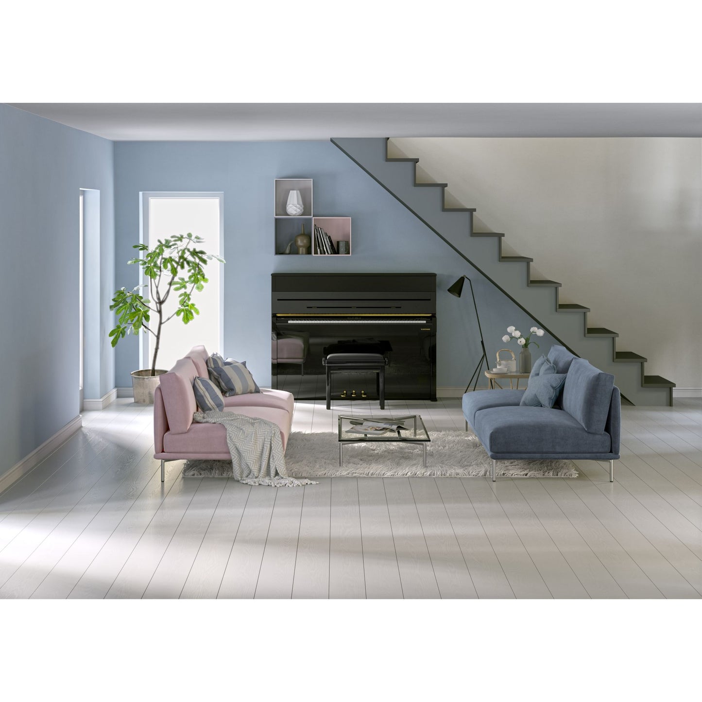 W. Hoffmann Vision V2 Upright Piano in Polished White