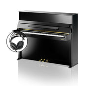 W. Hoffmann Vision V4 Upright Piano in Polished Ebony with Vario Duet Silent System