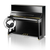 W. Hoffmann Vision V8 Upright Piano in Polished Ebony with Vario Duet Silent System
