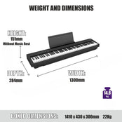 Roland FP30X Portable Digital Piano; White Stand & Bench Bundle