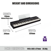 Roland FP60X Portable Digital Piano; White Stand & Bench Bundle