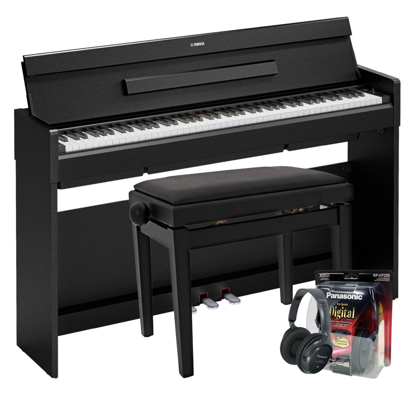 Yamaha YDP-S36 Slimline Digital Piano; Black Digital Piano Value Package