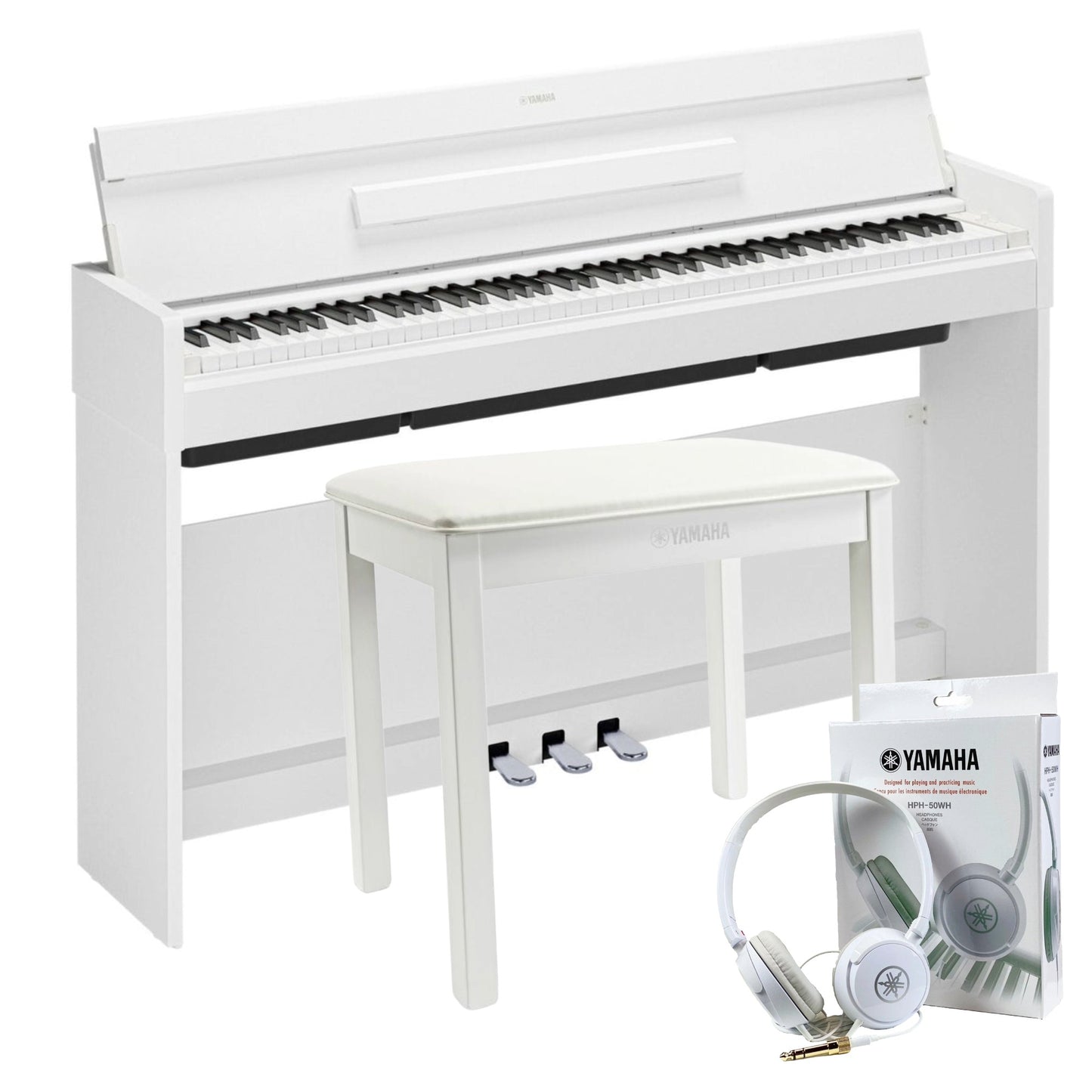 Yamaha YDP-S36 White Digital Piano Branded Package