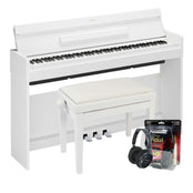 Yamaha YDP-S36 Slimline Digital Piano; White Digital Piano Value Package