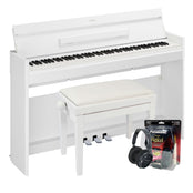 Yamaha YDP-S56 Premium Slimline Digital Piano; White Digital Piano Value Package