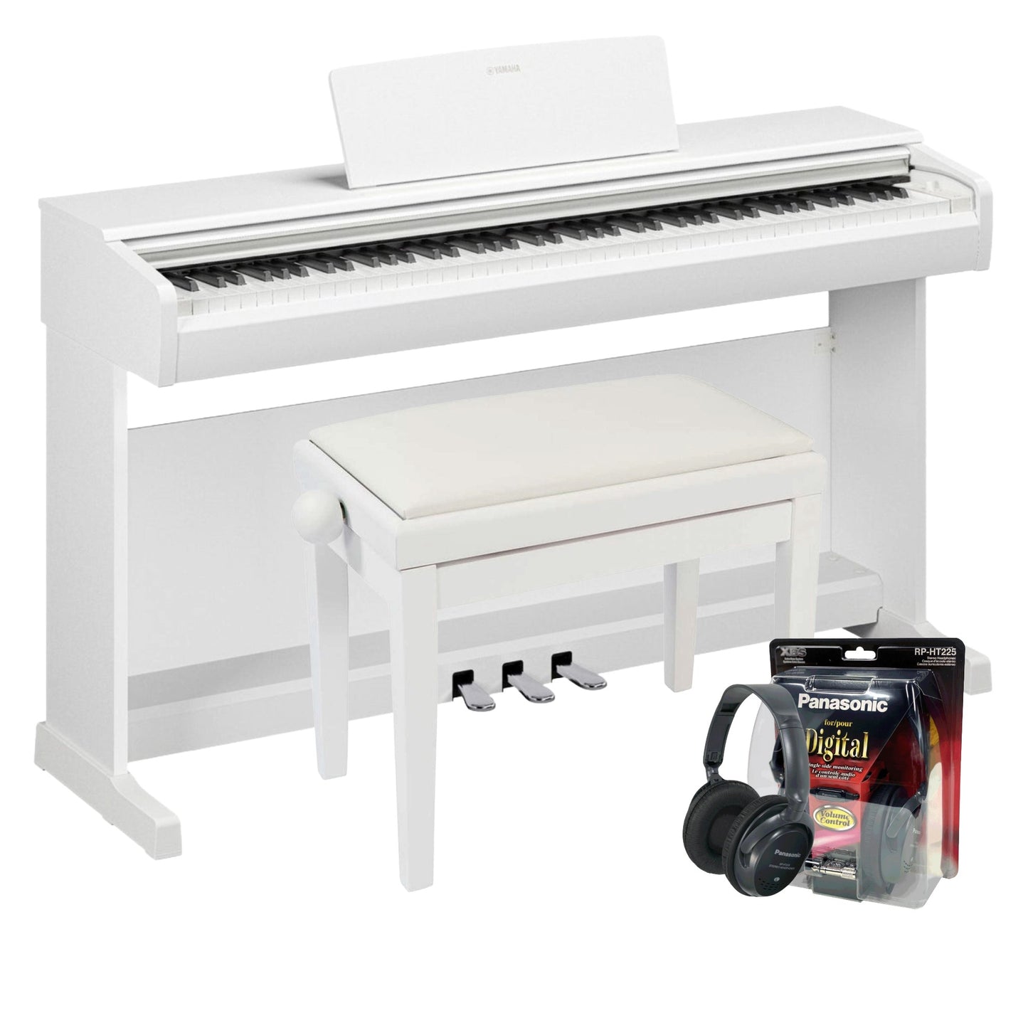 Yamaha YDP146 White Digital Piano Value Package