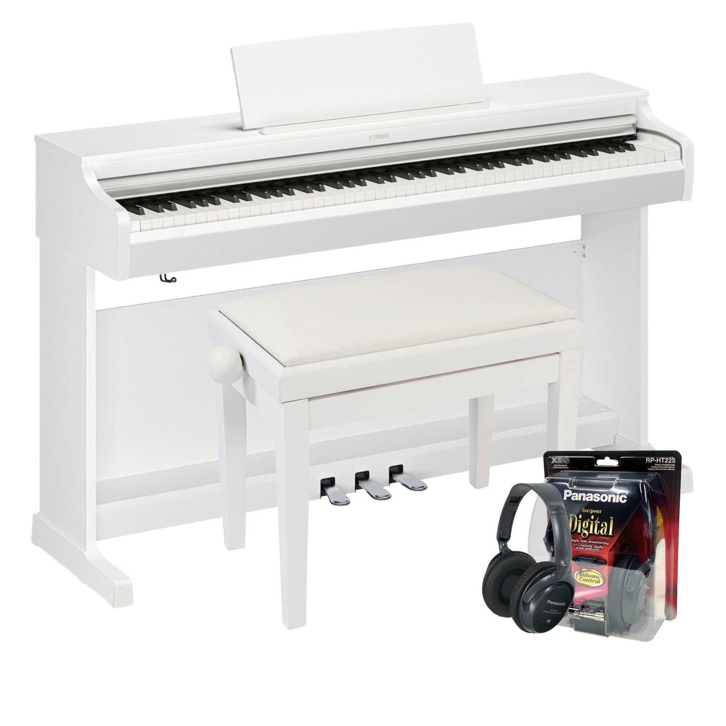 Yamaha YDP166 White Digital Piano Value Package