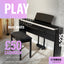 Yamaha P225 Portable Digital Piano; White Stand & Bench Bundle