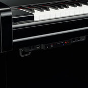 Yamaha B3 TC3 TransAcoustic Upright Piano; Polished Ebony & Chrome