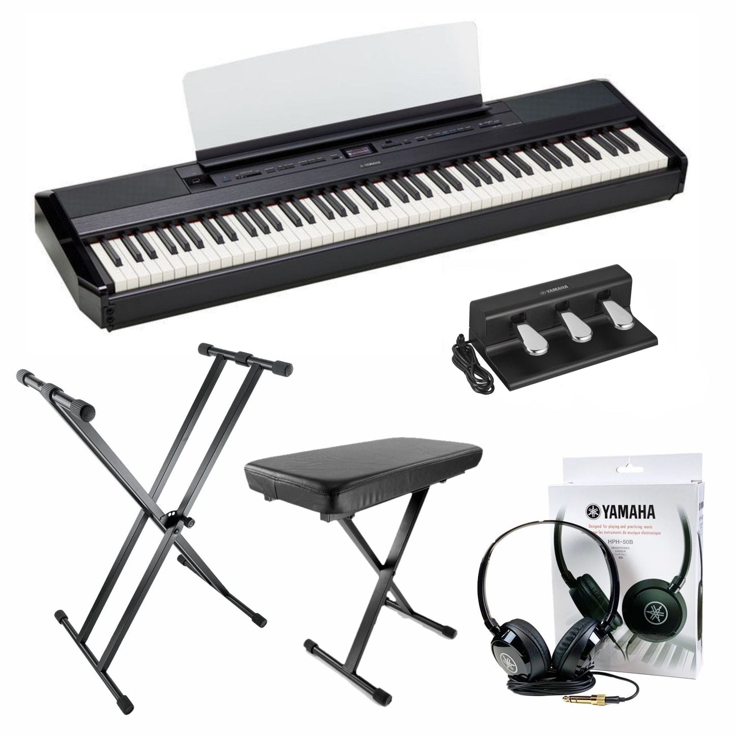 Yamaha P525 Digital Piano Premium Package; Black