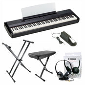 Yamaha P525 Digital Piano Upgraded Package; Black