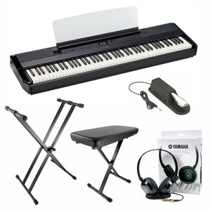 Yamaha P525 Digital Piano Upgraded Package; Black