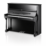 C. Bechstein Concert C6 Upright Piano in Polished Ebony with Chrome Fittings
