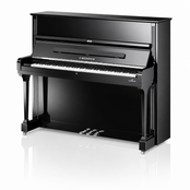 C. Bechstein Concert C6 Upright Piano in Polished Ebony with Chrome Fittings