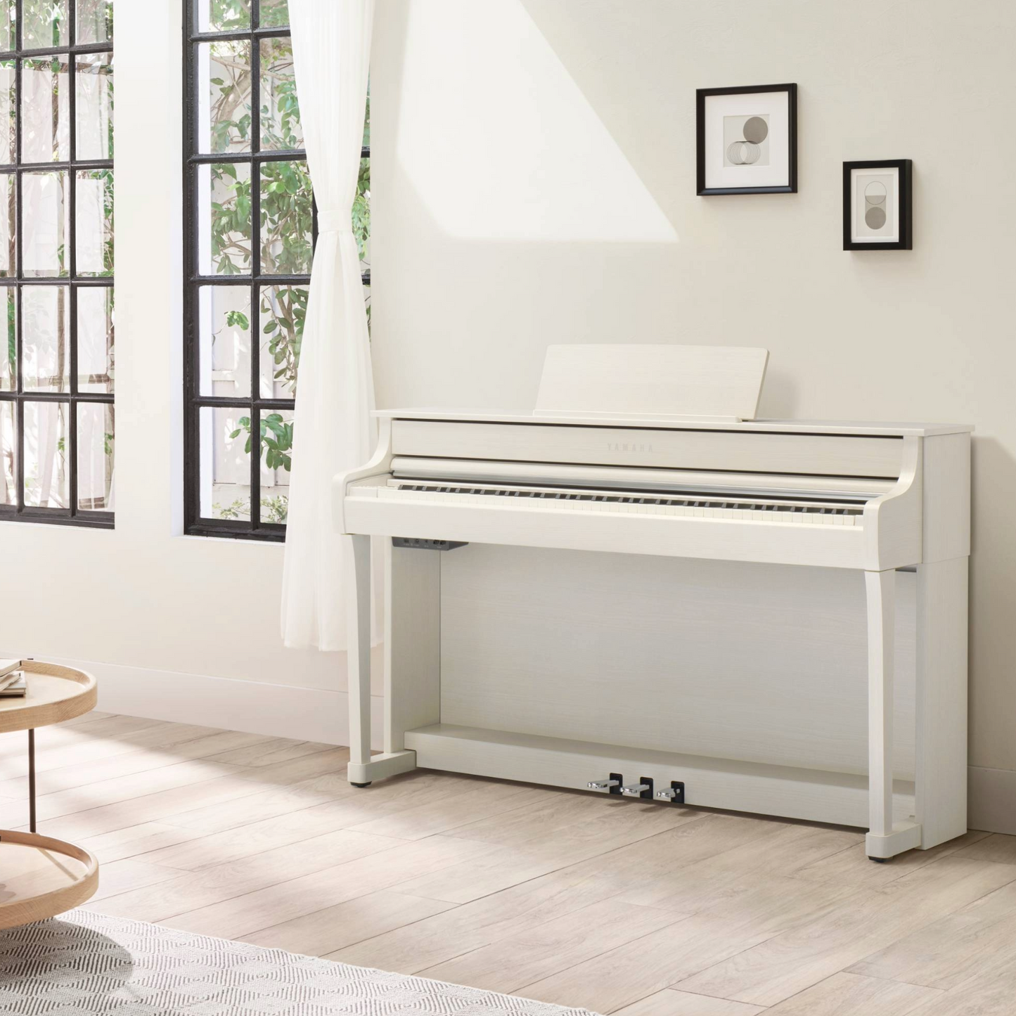 Yamaha CLP835WB Clavinova Digital Piano; White Birch