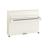 Yamaha B10 Upright Piano; Polished White & Chrome Fittings