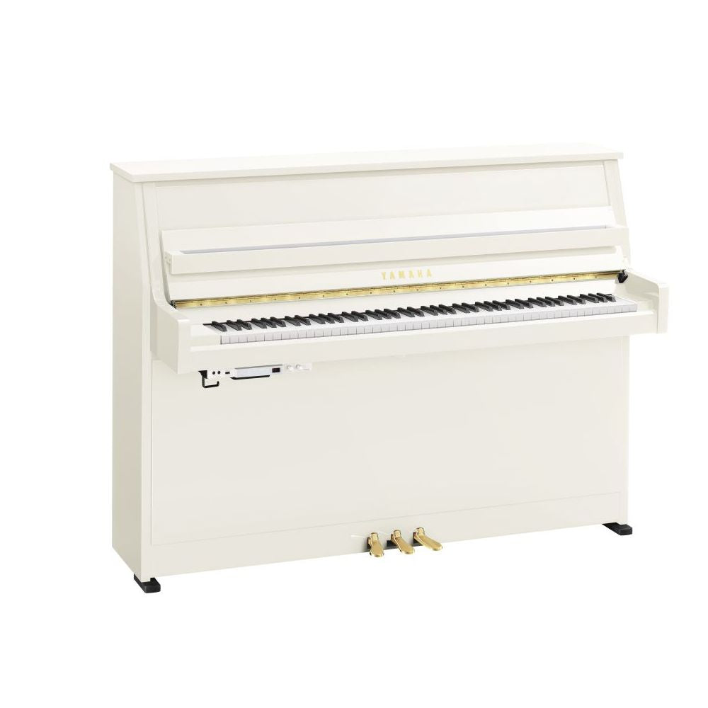 Yamaha B10 TC3 TransAcoustic Upright Piano; Polished White