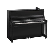 Yamaha B20 SC3 Silent Upright Piano; Polished Ebony & Chrome Fittings