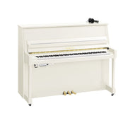Yamaha B20 SC3 Silent Upright Piano; Polished White