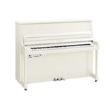 Yamaha B20 TC3 TransAcoustic Upright Piano; Polished White & Chrome Fittings