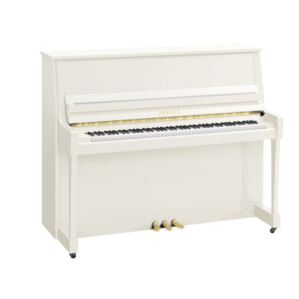 Yamaha B30 Upright Piano; Polished White