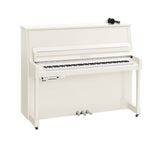 Yamaha B30 SC3 Silent Upright Piano; Polished White & Chrome Fittings