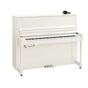 Yamaha B30 SC3 Silent Upright Piano; Polished White & Chrome Fittings