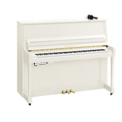 Yamaha B30 SC3 Silent Upright Piano; Polished White