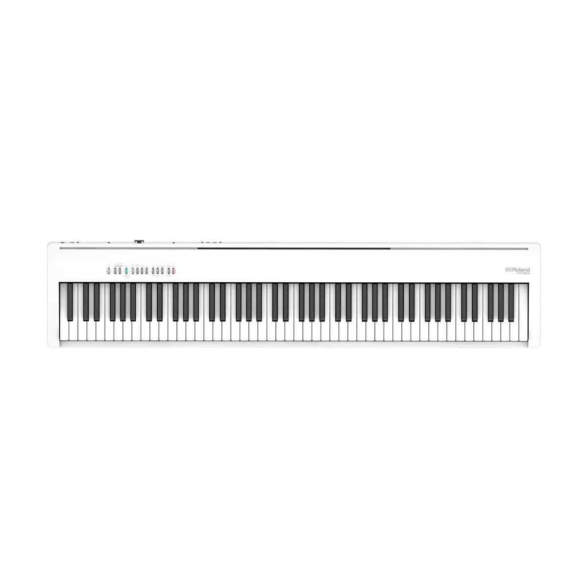 Roland FP30X Portable Digital Piano; White Stand & Bench Bundle