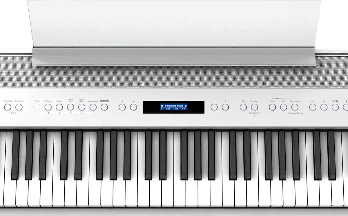 Roland FP60X Portable Digital Piano; White Stand & Bench Bundle