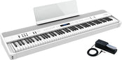 Roland FP90X Portable Digital Piano; White Stand & Bench Bundle