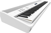Roland FP90X Portable Digital Piano; White Stand & Bench Bundle