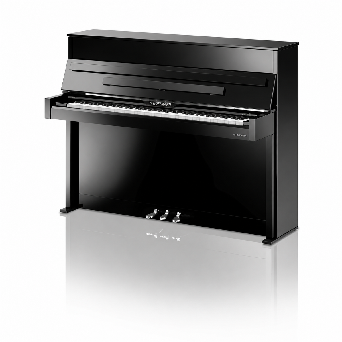 W. Hoffmann Vision V2 Upright Piano in Polished Ebony with Chrome Fittings
