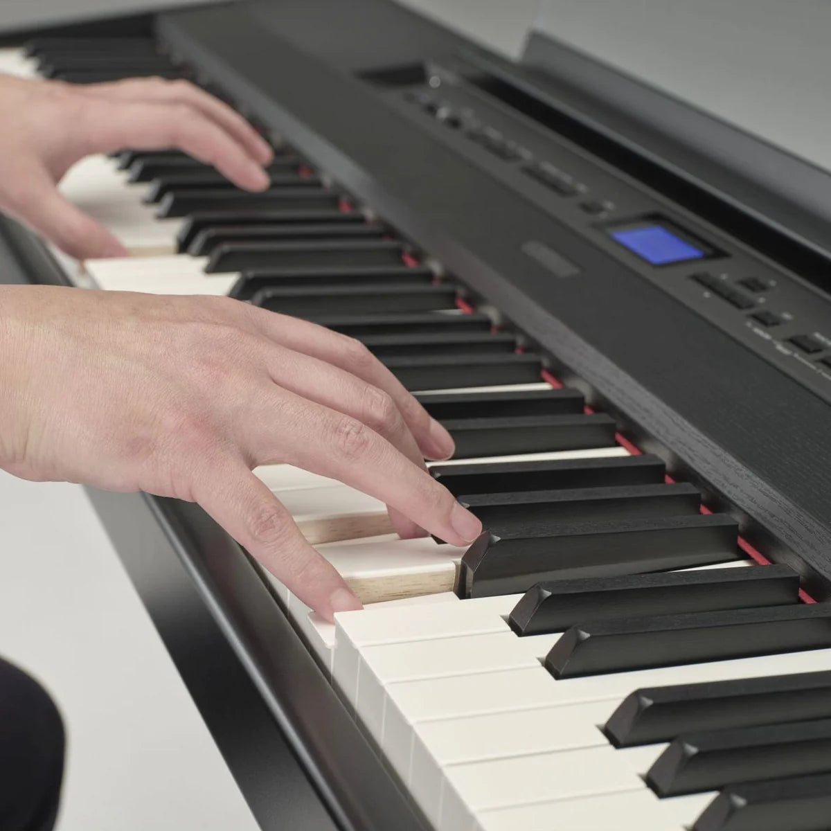 Yamaha P525 Portable Digital Piano; White Stand & Bench Bundle