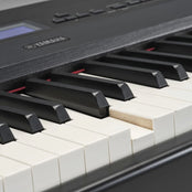 Yamaha P525 Portable Digital Piano; White Stand & Bench Bundle