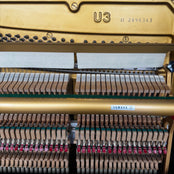 Yamaha U3 Upright Piano in Polished Ebony: Serial No: 2498343 | EU RECONDITIONED 2026