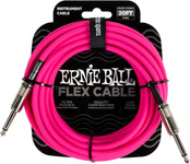 Ernie Ball Flex Instrument Cable; 20ft Pink