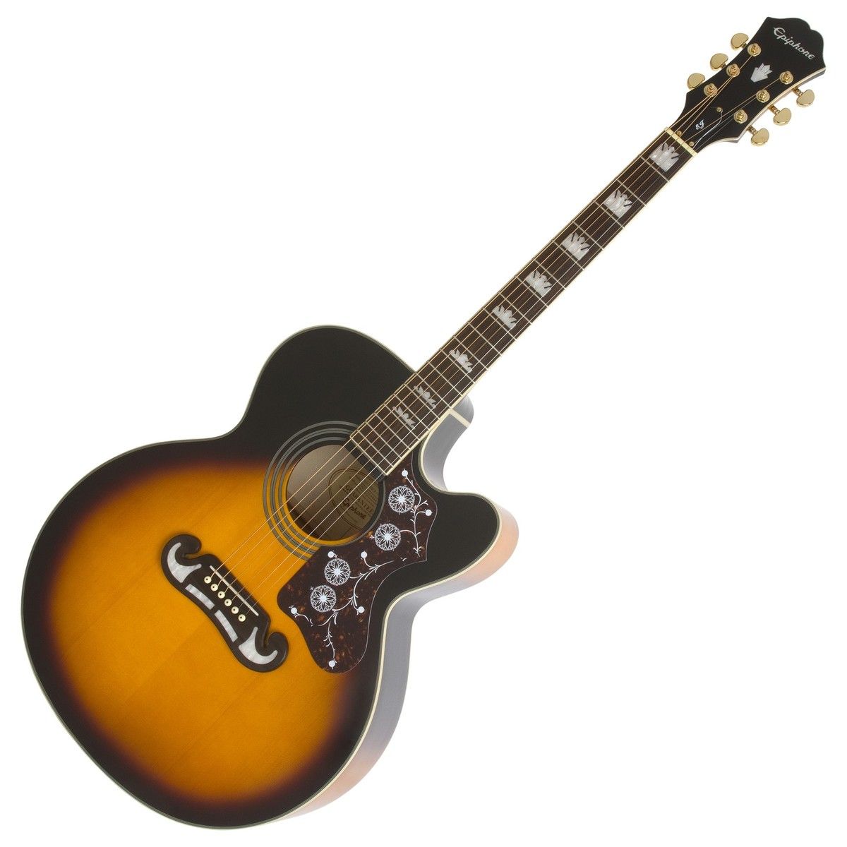 Epiphone J-200 EC Studio (Solid Top; Fishman Presys); Vintage Sunburst
