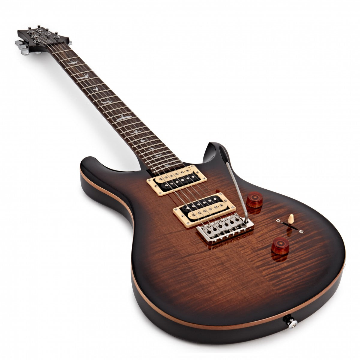 PRS SE Custom 24 Electric Guitar; Black & Gold Sunburst Quilt