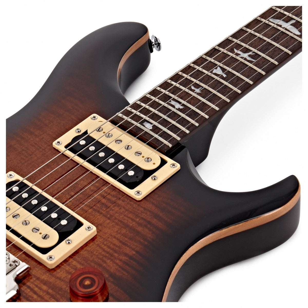 PRS SE Custom 24 Electric Guitar; Black & Gold Sunburst Quilt